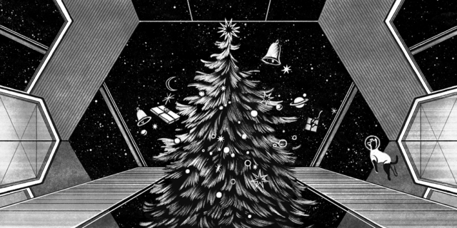 Sepia christmas card isabel seliger