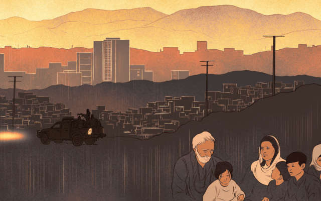 Afghanistan Withdrawl LA Times Illustration By Isabel Seliger