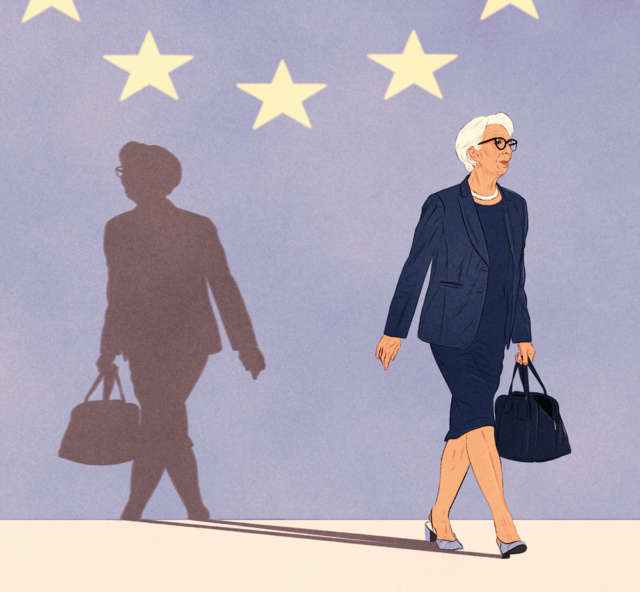 Christine Lagarde for Wirtschaftswoche Illustration by Isabel Seliger