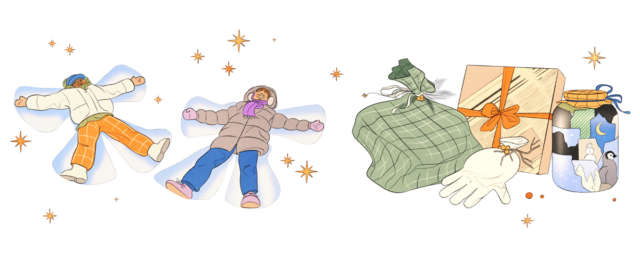 Stuttgarter Zeitung Magazin Schenken Illustration by Isabel Seliger Spots